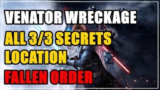 Venator Wreckage in Zeffo All 33 Secrets Location Fallen Order [upl. by Gallager615]