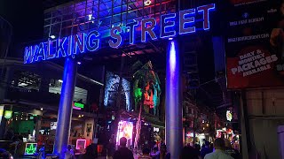 Pattaya Walking Street Nightlife Walking Tour [upl. by Asen837]