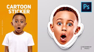 How to Design Your Own Custom Stickers  Photoshop Tutorial [upl. by Cherise663]