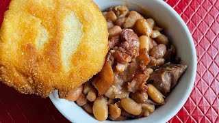 Crockpot Pinto Beans Mixed and Smoked Ham Hock [upl. by Tremann]