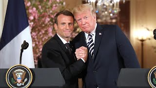 Five touching moments between Donald Trump and Emmanuel Macron [upl. by Teena]