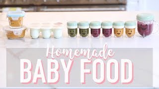 HOW TO MAKE BABY FOOD HOMEMADE PUREES  Angela Lanter [upl. by Illyes]