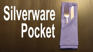 Napkin Silverware Pocket Tutorial  Angled Pocket [upl. by Llehcsreh]