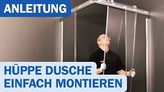 Montagevideo für HüppeDuschkabinen Design Elegance Gleittüren [upl. by Won]