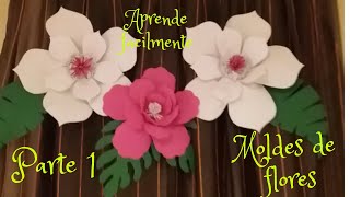 MOLDES para hacer FLORES EN GOMA EVA O FOAMI parte 1 [upl. by Tonnie]