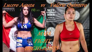 Lucero Acosta vs Valerie Quintero MMA fight highlights [upl. by Haelhsa]