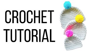 Super Bulky Crochet Hat Pattern Tutorial fun amp easy [upl. by Bixler]