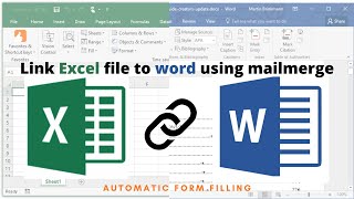 How to Link Excel file to Word document using Mailmerge [upl. by Aicrag189]