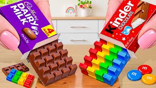 Sweet Chocolate Cake Recipe Using Dairy Milk amp Rainbow Kinder  Viral Chocolate Cake 🍫✨ [upl. by Pippy724]