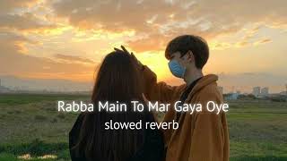 Rabba Main To Mar Gaya Oye slowed  Reverb [upl. by Etnoek]