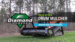 SkidSteer Drum Mulcher Attachment Operating Techniques [upl. by Ahsilek]