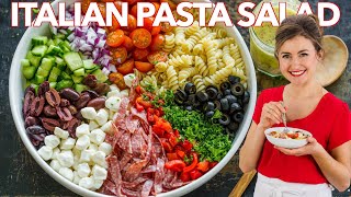 Italian Pasta Salad Recipe  Homemade ITALIAN DRESSING [upl. by Weinstein]