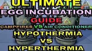 ARK Survival Evolved  Egg Incubation Guide  Egg Hatchery  Temperature Control [upl. by Yelnats]