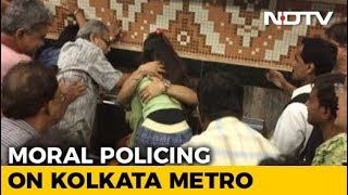 Couple Assaulted Beaten For quotHuggingquot In Kolkata Metro [upl. by Jaquenetta]