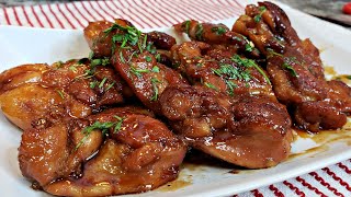 Honey Butter Glazed Chicken Thighs  Easy Glazed Chicken Recipe [upl. by Buchalter]