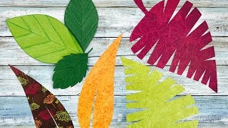 COMO HACER HOJAS DE PAPEL  MOLDES GRATIS  HOW TO MAKE PAPER LEAVES [upl. by Nwahsear]