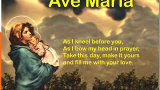 Ave Maria Gratia Plena English Lyrics [upl. by Iggy]