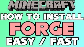 How To Install Forge for Minecraft 1112  19  110  Windows 7 8 amp 10  Download [upl. by Elyac]