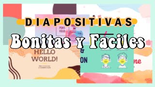 Como HACER DIAPOSITIVAS BONITAS rápido y fácil  powerpoint [upl. by Ednalrym]