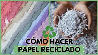 Cómo hacer papel reciclado [upl. by Darrel]