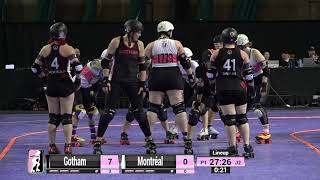 Gotham vs Montreal  2019 International WFTDA Championships Game 6 [upl. by Irtak21]