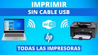 Configurar IMPRESORA HP inalámbrica  SIN CABLE USB  LaserJet [upl. by Nazario]