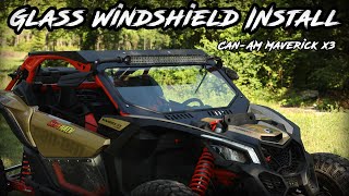 Glass Windshield Install  CanAm Maverick X3  SuperATV [upl. by Pyne]