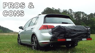 HitchMounted Cargo Carrier Pros and Cons [upl. by Lenneuq]