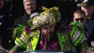 Jason Kelces legendary Eagles Super Bowl parade speech  NBC Sports Philadelphia [upl. by Anirahs890]