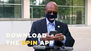 How to Use SPIN Scooters in Downtown Akron Ohio [upl. by Anert605]