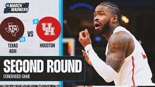 Houston vs Texas AampM  Second Round NCAA tournament extended highlights [upl. by Alfeus]