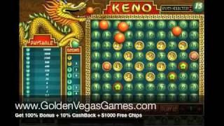 Keno Dragon  Free Keno Games at GoldenvegasGamescom [upl. by Sivert]