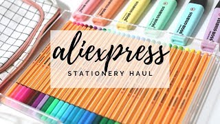 Huge aliexpress stationery haul ✨ back to school [upl. by Elwina145]