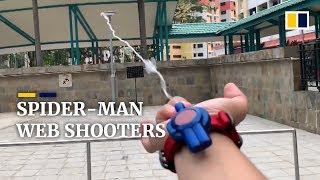 Man creates fully functional SpiderMan web shooter [upl. by Paton]