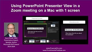 Using PowerPoint Presenter View with 1 screen in Zoom on a Mac [upl. by Elena]