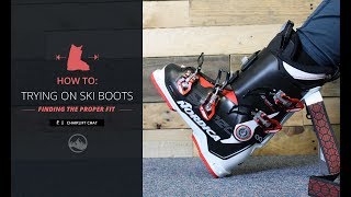 Helpful Hints  How To Try On New Ski Boots [upl. by Esiuol629]