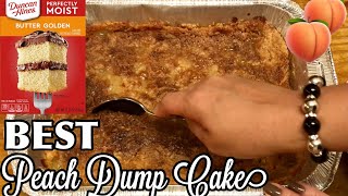 THE CLASSIC Peach Dump Cake Recipe  Peach Cobbler Dump Cake Recipe 🍑 [upl. by Allayne93]