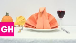 How To Fold a Turkey Napkin with OrigamiTree  GH [upl. by Sewell]