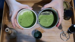 Frothing Matcha Whisk vs Electric Frother  Matcha Basics [upl. by Steffen]