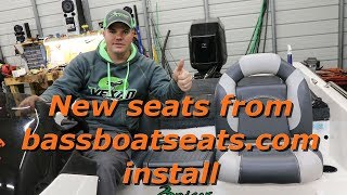 New seats from bassboatseatscom install [upl. by Whorton639]