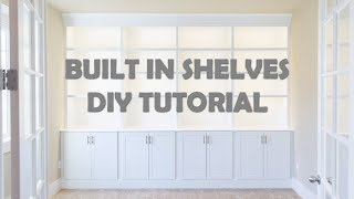 DIY Built In Shelves Tutorial  Base  Cabinets  Part I [upl. by Naols]