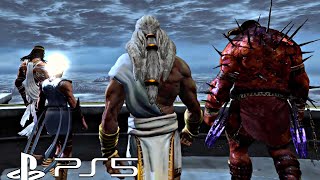 GOD OF WAR PS5  Gods Vs TITANS amp Kratos Fight Scene At Mount Olympus 4K Ultra HD PS5 [upl. by Sall]