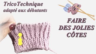 TRICOT  RÉUSSIR LES CÔTES SIMPLES [upl. by Munmro552]