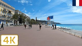 Promenade des Anglais Nice France French RivieraCôte dAzur  Spring 2021【4K】 [upl. by Sorcha450]