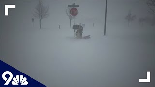 RAW Videos show blizzard hurricaneforce winds slamming Colorado [upl. by Koral]