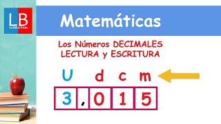 Los Números DECIMALES LECTURA y ESCRITURA ✔👩‍🏫 PRIMARIA [upl. by Mcgean]