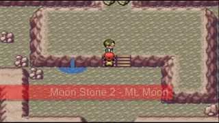 Pokemon Fire RedLeaf Green  All Moon Stone Locations [upl. by Ecinom]