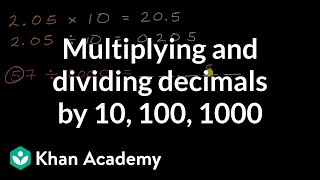 Multiplying and dividing decimals by 10 100 1000 [upl. by Annais]