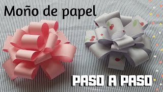 Como hacer moños de papel paso a paso faciles [upl. by Acissev521]