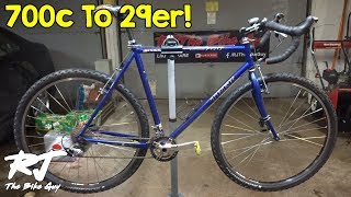 700c to 29er Wheel Conversion  DIY Gravel Bike Update [upl. by Quinn]